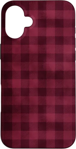 Vista 22 de Funda para iPhone 13 Pro Max Pretty Fall Otoño Burdeos Búfalo a cuadros