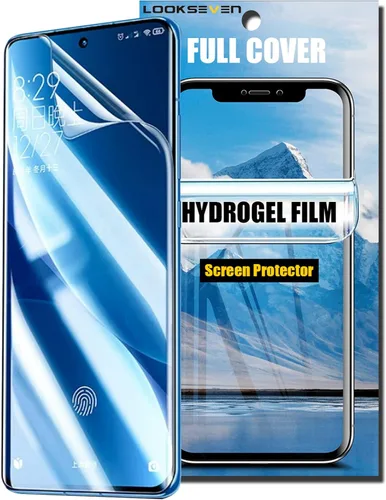 Vista 9 de LOOKSEVEN Paquete de 3 películas de hidrogel para Samsung Galaxy Note 8 y Note 9, protector de pantalla de TPU suave transparente, película