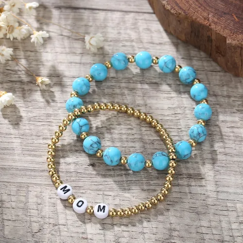 Vista 3 de USANGERS Juego de pulseras con cuentas para mujeres, adolescentes, niñas, regalos únicos para su madre, hija, hermana, amiga, esposa, abuela