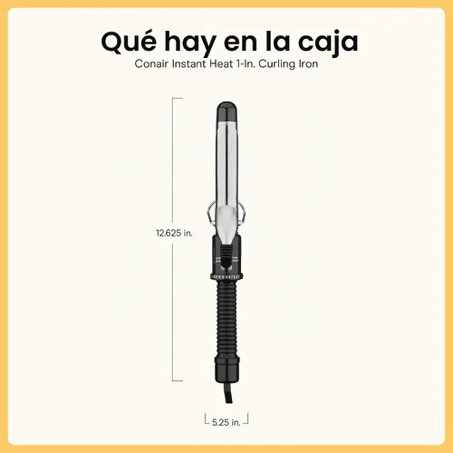 Vista 7 de Conair Rizador de pelo fino a grueso, barril de 1 pulgada, negro/plateado Hair curler with multi-layer technology for tight curls and loose waves
