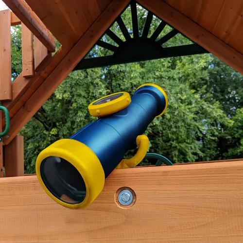Vista 5 de Swing-N-Slide WS 4665 Telescopio sin aumento con accesorio de columpio de brújula, azul y amarillo