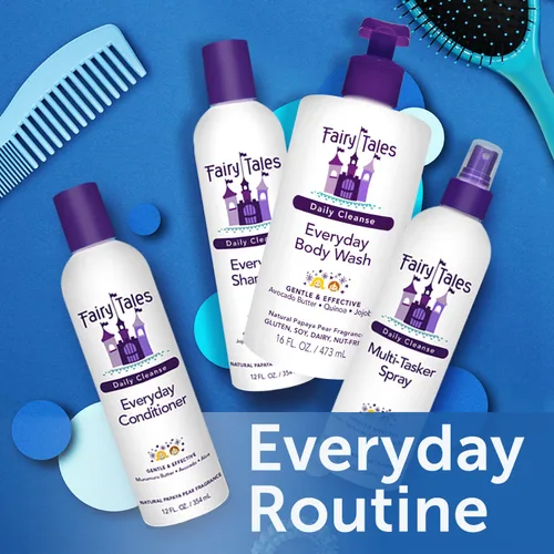 Vista 6 de Fairy Tales Daily Cleanse Everyday Kids Gel de Baño - Jabón para baño o ducha, gel de baño para niños con ingredientes limpios y naturales