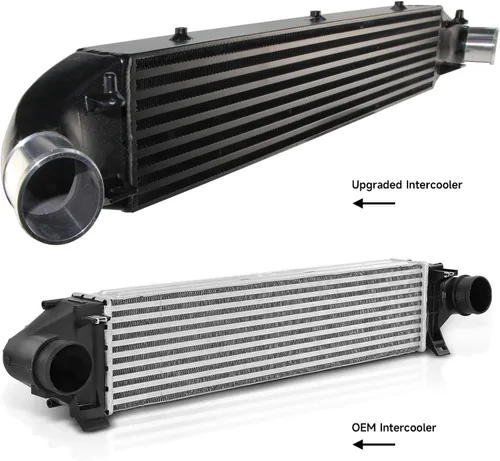 Vista 5 de Intercooler de montaje frontal de ajuste de alto rendimiento para Ford Fiesta ST 2014-2019 Negro