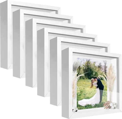 Vista 27 de Caja expositora pequeña de 4 x 6 pulgadas, vitrina para recuerdos, medallas, recuerdos de boda, manualidades, entradas y fotos