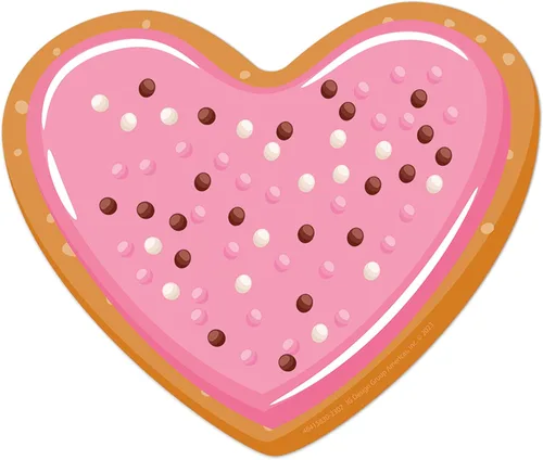Vista 3 de Eureka Galletas de San Valentín recortadas de papel para decoración de aula para profesores, 36 piezas