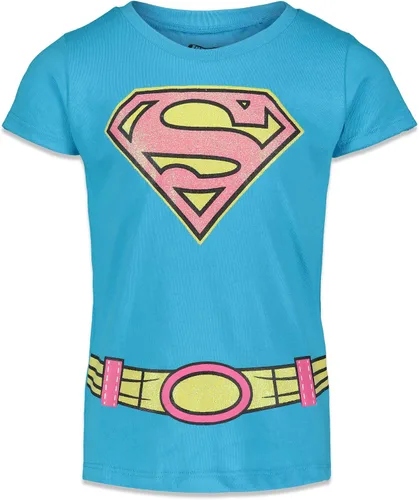 Vista 7 de DC Comics Wonder Woman - Paquete de 4 camisetas para niñas, Oro