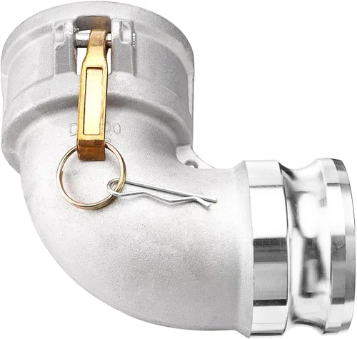 Vista 8 de Accesorio de manguera tipo DA para leva y ranura, codo de 90 grados, Camlock hembra de 2 pulgadas x 2 pulgadas Camlock macho, 250 PSI