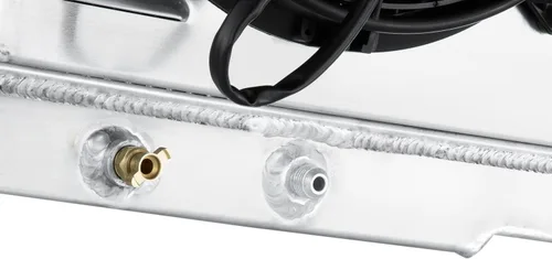 Vista 6 de Ventilador de aluminio de la cubierta del radiador de la raza de 4 filas para 1970-1975 Nissan Datsun 240Z 260Z L6