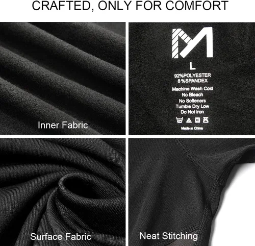Vista 3 de MEETYOO Ropa interior térmica para hombre, equipo de invierno, largo, capa base, conjunto superior e inferior para esquiar y correr