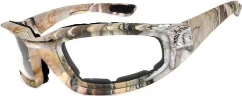 Vista 14 de OWL Gafas de espuma acolchadas para motocicleta, lente transparente con espejo ahumado