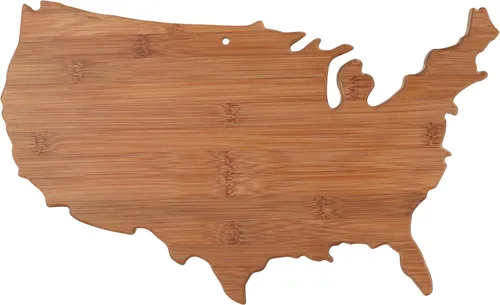 Vista 16 de Tabla para cortar y servir modelo Alabama de Totally Bamboo, de bambú 100%, para cocina y entretenimiento, Alabama, Marrón