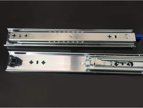 Vista 6 de 1 par de carriles de carril de carril de transporte industrial resistente con cerradura, rodamientos de bolas de montaje lateral, 3 secciones
