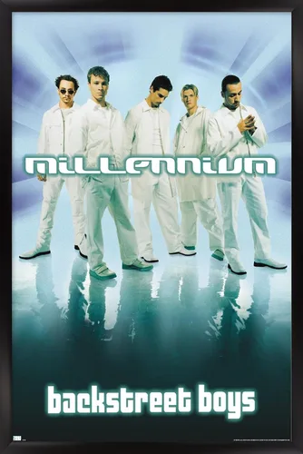 Vista 7 de Trends International Backstreet Boys - Póster de pared del milenio, 22.4 pulgadas de largo x 14.7 pulgadas, versión enmarcada en madera de granero
