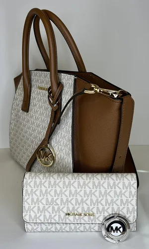 Vista 4 de Michael Kors MICHAEL Michael Kors Avril - Bolso grande con cremallera superior con gancho triple para cartera
