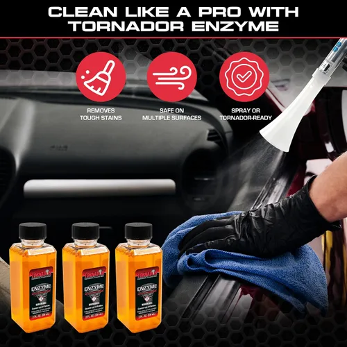 Vista 7 de Tornador TC-ENZYME - Limpiador enzimático multiusos de 2 onzas, paquete de 3 Removedor de manchas y manchas resistente con control de olores