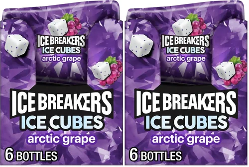 Vista 8 de ICE BREAKERS Ice Cubes Arctic Grape - Bolsa de goma de mascar sin azúcar, 8.11 onzas (100 piezas)