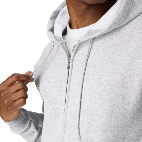Vista 5 de Hanes Ecosmart - Sudadera con capucha y cremallera completa para hombre Ceniza