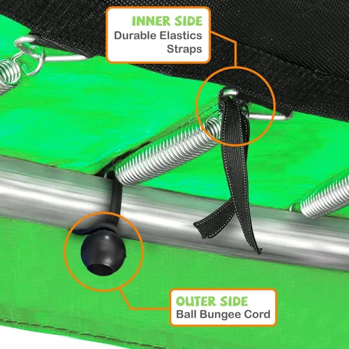 Vista 3 de Kangaroo Hoppers Universal 12/14/15FT Trampoline Repalcement Safety Pad?Waterproof Surround Spring Foam Cover for Round Frame