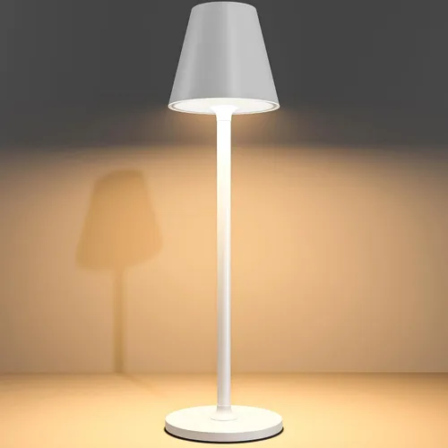 Vista 23 de Timjorman Lámpara de mesa LED inalámbrica, lámpara de escritorio con batería recargable de 4000 mAh, brillo de 3 niveles junto a la luz nocturna