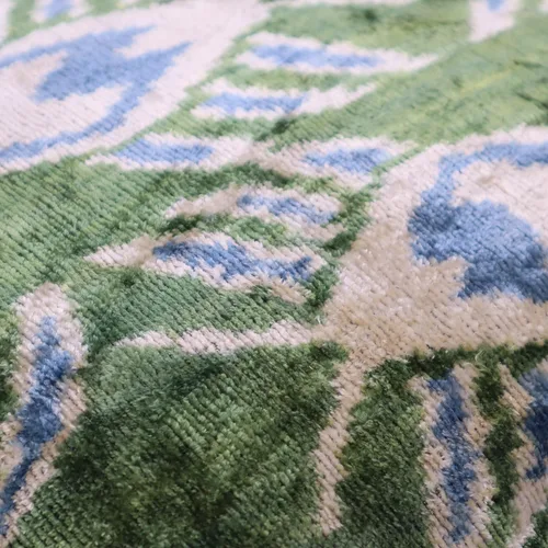 Vista 7 de CANVELLO -Exquisita almohada/cojín de plumón: almohadas de plumas elegancia y arte Almohadas icónicas con diseño Ikat Seda de terciopelo suave