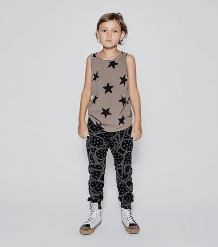 Vista 4 de NUNUNU Pantalones holgados ligeros, pantalones deportivos para niños y bebés, unisex para niños y niñas, 100% algodón, 0-14 años