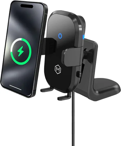 Vista 11 de Auto Scan - Cargador de coche inalámbrico rápido con ventosa ajustable multiángulo, carga inalámbrica de 15 W, escaneo automático, agarre ajustable