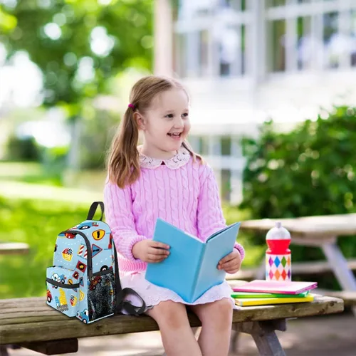 Vista 7 de Mochila escolar para niños y niñas mochila preescolar para niños y niñas ligera mochila para libros de hombro perfecta para niños pequeños a jardín