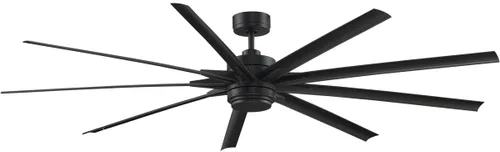 Vista 2 de Fanimation FPD8159BLW Odyn Ventilador de techo para interiores y exteriores de 84 pulgadas con cuchillas negras y kit de luz LED Negro con cuchillas