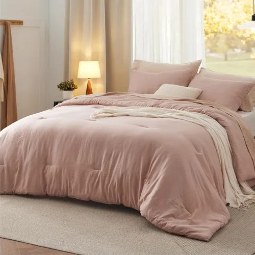 Vista 35 de Bedsure Juego edredón suave prelavado individual/individual XL, 365 días, cálido relleno alternativo GentleSoft™, 1 edredón ligero:68x88 pulgadas