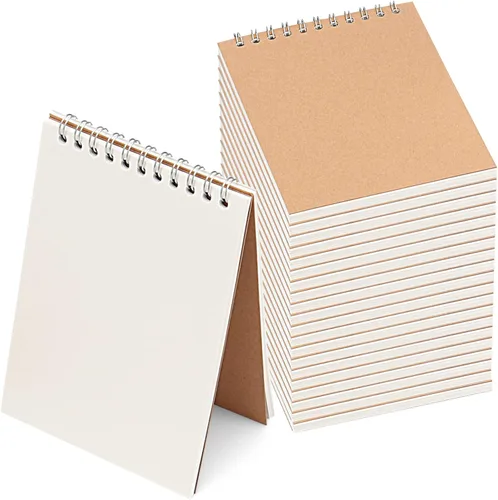 Vista 10 de HEIHAK 5 Pack A3 16.5 x 11.6 Inch Sketch Notebooks, 60 Pages 30 Sheets Top Spiral Bound Pocket Sketchbooks, Spiral Notepads Sketch Pads Bulk for