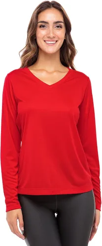 Vista 2 de Camisas atléticas de manga larga con absorción de humedad talles XS-4XL para mujer