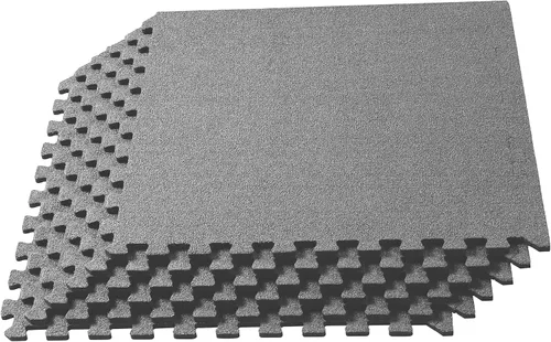 Vista 13 de We Sell Mats 3/8 Inch Thick Interlocking Foam Carpet Tiles Durable Carpet Squares Anti Fatigue Support for Home Office or Classroom Use