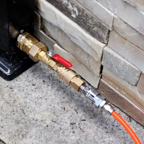 Vista 6 de Adaptador de Purga de Invierno para RV con Enchufe de Conexión Rápida de 1/4" y Rosca de Manguera de Agua de Jardín de 3/4" para Barco Cámper