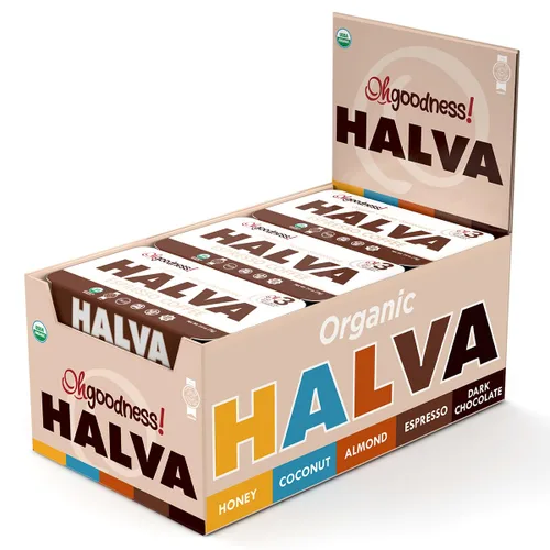 Vista 8 de ¡OhBondad! Halva de Miel Orgánica - Pack de 3 - Solo TRES Ingredientes Simples, Bocadillo y Postre que se Derriten en la Boca, Golosina Endulzada