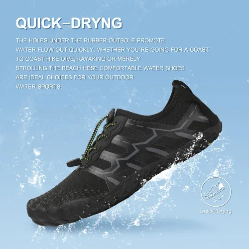 Vista 5 de Zapatos de agua para mujeres y hombres, zapatos de playa, zapatos de natación, zapatos de piscina, zapatos de río, zapatos descalzos de secado
