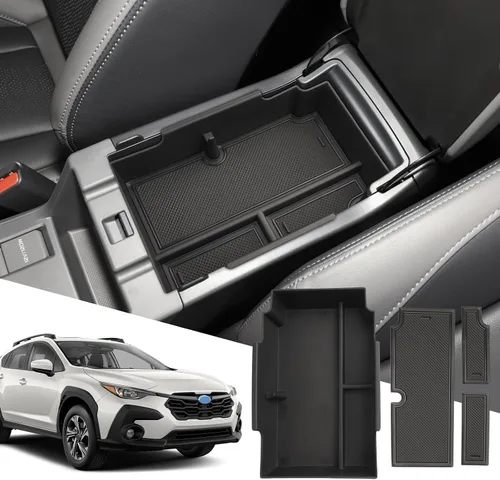 Vista 11 de SXCY 2 unidades para Subaru Crosstrek/Impreza 2024-2026 Organizador de consola central [bandeja para reposabrazos + bandeja de consola frontal]