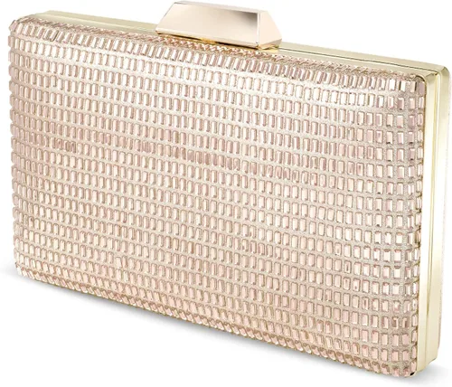 Vista 6 de Aheli Clutch Purses Gift for Women Wedding Handmade Evening Handbags Party Bridal Clutch Cobre