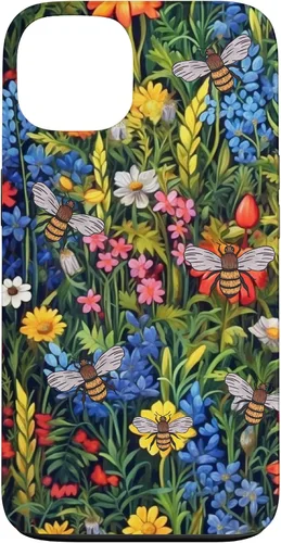 Vista 7 de Funda para iPhone 12 mini Bees And Wildflowers