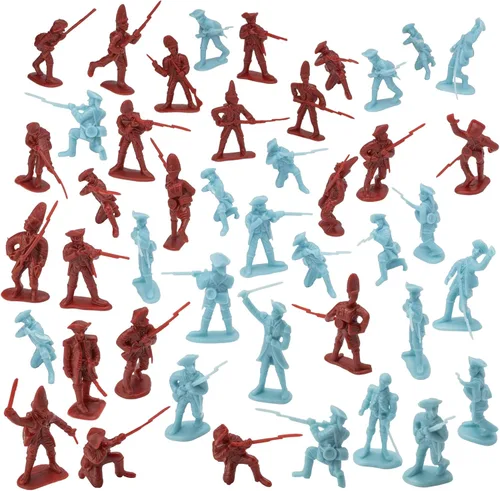 Vista 5 de BMC Revolutionary War Plastic Army Men - 44 figuras de soldado de batalla de Brandywine