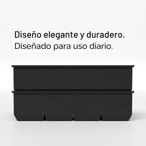 Vista 6 de Moldes para cubitos de hielo, paquete de 2 bandejas de silicona para 8 Cubo de 2" (negro)