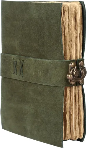 Vista 11 de Diario de cuero vintage hecho a mano de búfalo no rellenable con papel de borde irregular – Diario encuadernado en cuero para mujeres, hombres