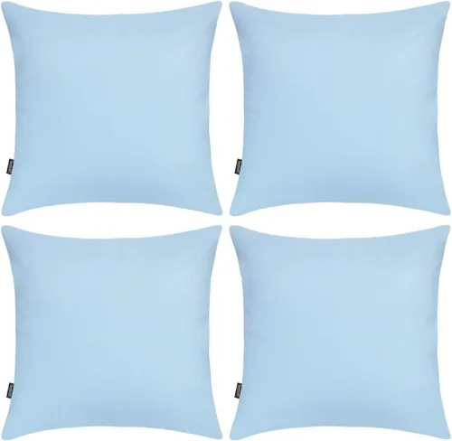 Vista 22 de Coddsmz Paquete de 4 fundas decorativas de 100% algodón para cojín cuadrado, funda de almohada de color liso para bricolaje, para sofá y dormitorio