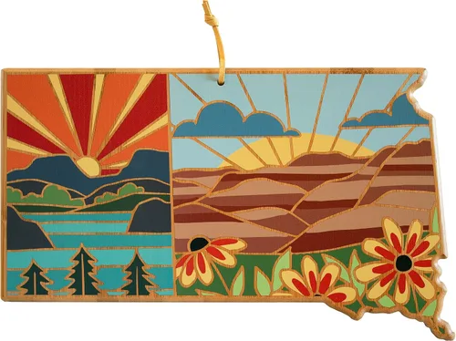 Vista 51 de Totally Bamboo Tabla de cortar con forma del estado de Alabama y plato para servir charcutería con ilustraciones de Summer Stokes, incluye cuerda