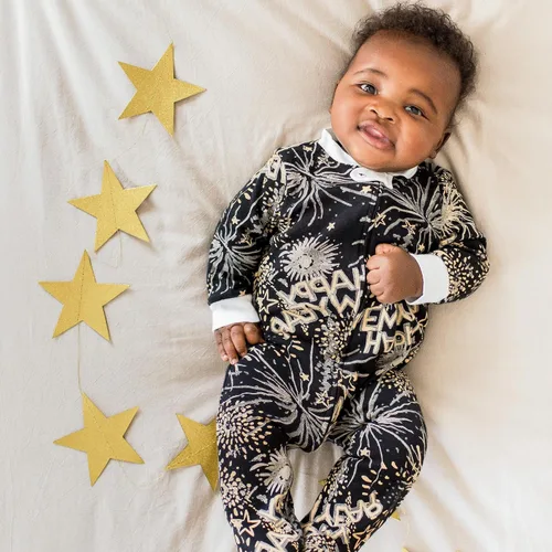 Vista 165 de Burt's Bees Baby - Pijama de una pieza para bebé, mameluco para dormir y jugar, algodón 100% orgánico, cremallera frontal