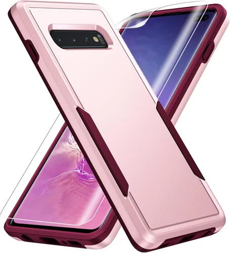 Vista 9 de Funda para Samsung Galaxy S10 Plus, con Protector de Pantalla [Probado contra Caídas de Grado Militar] Funda Protectora de Servicio Pesado