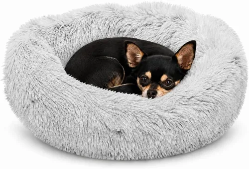 Vista 12 de Whiskers & Friends Cama para Gatos, Camas para Gatos de Interior Lavables, Cama Ortopédica Suave Esponjosa Redonda Calmante para Mascotas