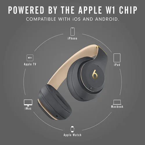 Vista 5 de Auriculares inalámbricos Beats Studio3 – La colección Beats Skyline - Gris sombra (modelo más reciente) (renovados)