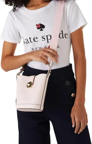 Vista 2 de Kate Spade York Kate Spade - Bolso cruzado para mujer Audrey, mini cubo, rosa claro