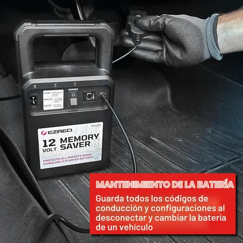 Vista 3 de EZRED MS4000 - Protector de memoria automotriz con cargador integrado, color negro
