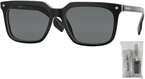 Vista 2 de BURBERRY Carnaby BE4337 Square Sunglasses for Men + BUNDLE With Designer iWear Complimentary Eyewear Kit